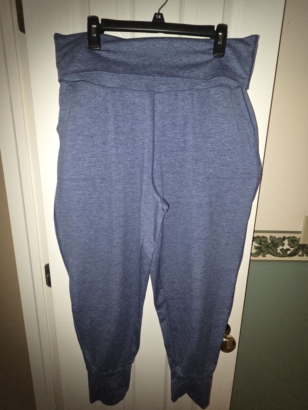 aerie Blue Fold-Over High-Waist Jogger Pants